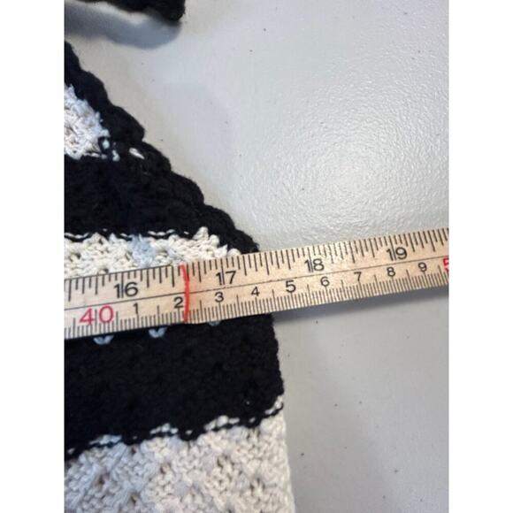 BB DAKOTA Women's Canary Island Top, Black/White Stripped Size Large NWT - Picture 8 of 9